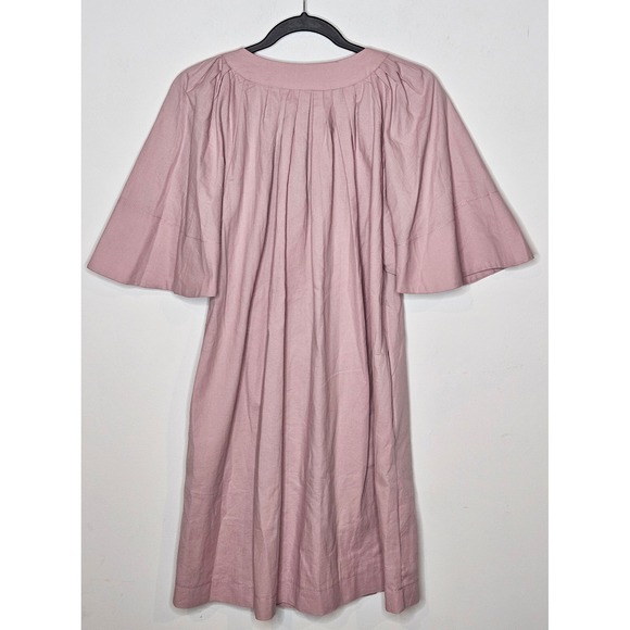 Pomander Place Tuckernuck Finley‎ Flutter Sleeve Womens S Pink Pleated Dress - Picture 4 of 4